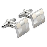 - classic silver cufflinks set for french sleeve dress shirts