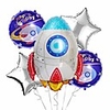 - outer space birthday balloons perfect addition to solar system,  two the moon,  blast off or out of this world themed parties rocket decorations/supplies for kids party (rocket)