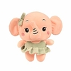 -stuffed toy cartoon cute couple elephant plush toys for baby room deco (girl)