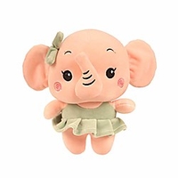 -stuffed toy cartoon cute couple elephant plush toys for baby room deco (girl)