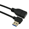 0.1M 0.328FT Right Angled 90 Degrees USB 3.0 Male to Female Extension Cord Cable Free Shipping