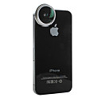 0.24x 190 Degree Super Fish Eye Magnet Lens with Back Case for iPhone 4,  4S,  the New iPad and iPad 2