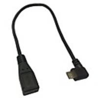 0.25M 0.82FT Micro USB Male to Female Right 90 Angle Extender Connector Extension Cable