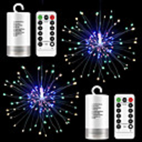 0.2m String Lights 120 LEDs EL 1 13Keys Remote Controller 4pcs 2pcs Warm White Color-changing Halloween Christmas Waterproof Outdoor Decorative 6 V AA Batteries Powered