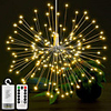 0.3m Christmas String Lights 150 LEDs Warm White RGB Fireworks Light Creative Party Batteries Powered 6pcs