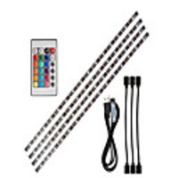 0.5m Flexible LED Strip Lights RGB Tiktok Lights 15 LEDs SMD5050 1 24Keys Remote Controller 1 set RGB Tiktok Lights TV Background USB Powered