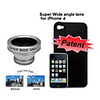 0.5X Super Wide Angle Lens with Protective Back Case for Apple iPhone 4