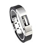 0.9" LED Bluetooth Incoming Call Vibrate Alert Bracelet with Caller ID Display (Black)