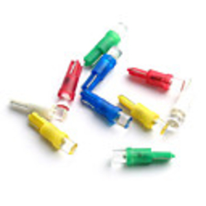1-LED Multicoloured Bulbs (10pcs, 12V)
