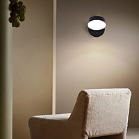1-Light Led Wall Lamp Round Cute Rotating Design Spotlight Creative Minimalist Modern Style Bedroom Living Room Wall Lamp miniinthebox