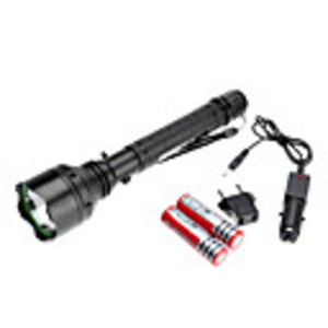 1-Mode Cree Q5 LED Flashlight Set (3W,  200LM,  2x18650)