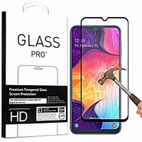 [1 pack] [full coverage] compatible with samsung galaxy a50 screen protector (6.4),  anti-scratch hd tempered glass protective film for galaxy a50