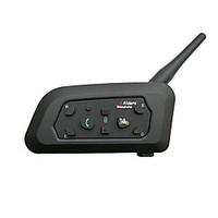 1 Pack Motorcycle Intercom Bluetooth Helmet Headset V6-1200 Meter Full Duplex Real-Time Motorbike Wireless Headphone Communicator Talk