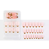 1 Pack Pink And Gold Fake Nail Stickers Wearable Nails Finished Nails Removable Nail Stickers European And American French Ballet Nails