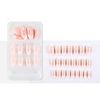 1 Pack Pink Fake Nail Sticker Wearing Nail Finished Nail Piece Detachable Nail Sticker European and American French Ballet Pointed Nail Piece