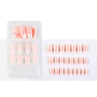 1 Pack Pink Fake Nail Sticker Wearing Nail Finished Nail Piece Detachable Nail Sticker European and American French Ballet Pointed Nail Piece