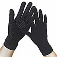 1 Pair Copper Gloves Arthritis Compression Gloves Full Finger Touch Screen Relieve Arthritis Rheumatoid Rsi Carpal Tunnel Tendonitis Pain for Women and Men