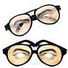 1 Pair Men Eye Print Practical Joke Funny Glasses for Halloween Costume Party(15.5x6cm)