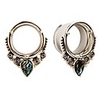 (1 pair popular sea-shell stainless-steel ear plugs tunnels gauges stretcher piercings