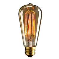 1 pc E27 40W ST64 Dimmable Edison Decorative Bulb Warm White miniinthebox