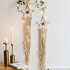 1 pc Hand Woven Macrame Wall Hanging Dreamcatcher Ornament Bohemian Boho Art Decor Home Bedroom Living Room Decoration Nordic Handmade Tassel Cotton Star 10520 cm