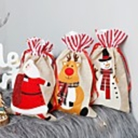 1 Pc Santa Stocking Candy Bags Christmas Tree Ornamets Pendants Gift Bag For Children Fireplace Hanging Decor Party Supply