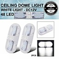 1 Pcs 24 LED 6.8W 6000K Interior Switch Natural White Ceiling Dome Trailer Light Car Boat Truck 2 Colors To Choice