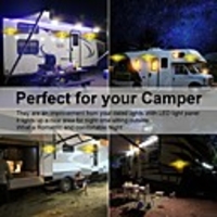 1 Pcs 3.5W 12V 24 LED Camper RV Exterior Interior Porch Utility Trailer Van Oval Light