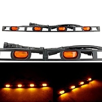 1 Pcs Amber LED Front Bumper Grille Light Grill Lamp Elements Personal Car Part Ornaments for Toyota Tacoma 12-15