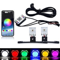 1 PCS Car Led Devil Eye Demon Evil Eyes DRL LED Bluetooth-compatible APP RGB 2.5 Headlights Motorcycle Mini Projector Lens Accessories miniinthebox