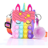 1 pcs Christmas Fidget Toys Push Bubbles Toy Rainbow Unicorn Coin Purse Wallet Ladies Bag Silica Simple Dimple Crossbody Bag For Girls miniinthebox