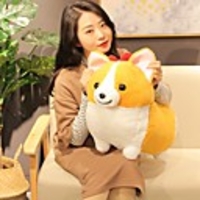 1 pcs Pillow Plush Doll Sofa Toys Simulation Plush Toy Stuffed Animal Plush Toy Dog Animal Corgi Comfortable Realistic PP Plush Imaginative Play,  Stocking,  Great Birthday Gifts Party Favor Supplies