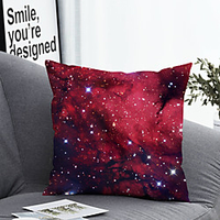 1 pcs Polyester Pillow Cover Insert,  Print Simple Classic Square Zipper Polyester Traditional Classic