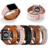 1 pcs Smart Watch Band for Apple iWatch Apple Watch Series 7 / SE / 6/5/4/3/2/1 Leather Loop Business Band Genuine Leather Business Soft Replacement Wrist Strap 38/40/41mm 42/44/45mm miniinthebox