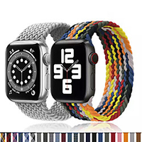 1 pcs Smart Watch Band for Apple iWatch Apple Watch Series 7 / SE / 6/5/4/3/2/1 Sport Band Weave Bracelet Nylon Elastic Braided Multicolor Replacement Wrist Strap miniinthebox