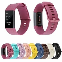 1 pcs Smart Watch Band for Fitbit Charge 3 / Charge 3 SE / Charge 4 Silicone Smartwatch Strap Soft Breathable Classic Buckle Replacement Wristband miniinthebox