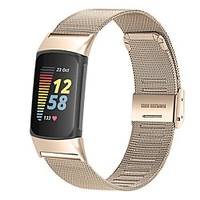 1 pcs Smart Watch Band for Fitbit Fitbit Charge 5 Milanese Loop Stainless Steel Replacement Wrist Strap miniinthebox