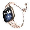 1 pcs Smart Watch Band for Fitbit Fitbit Versa 3 Fitbit Sense Business Band Diamond Stainless Steel Replacement Wrist Strap miniinthebox