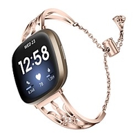 1 pcs Smart Watch Band for Fitbit Fitbit Versa 3 Fitbit Sense Business Band Diamond Stainless Steel Replacement Wrist Strap miniinthebox