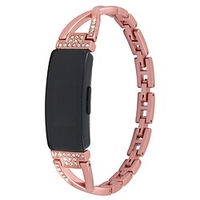 1 pcs Smart Watch Band for Fitbit Inspire 2 / Inspire / Inspire HR Inspire HR Fitbit inspire Stainless Steel Smartwatch Strap Bling Diamond Business Band Jewelry Bracelet Replacement Wristband miniinthebox
