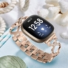 1 pcs Smart Watch Band for Fitbit Versa 3 / Sense fitbit sense / Versa 3 Stainless Steel Smartwatch Strap Bling Diamond Business Band Diamond Replacement Wristband miniinthebox