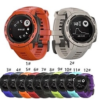 1 pcs Smart Watch Band for Garmin Instinct 2/2 Solar / Solar / Instinct Standard 22mm Silicone Smartwatch Strap Elastic Breathable Classic Clasp Sport Band Replacement Wristband miniinthebox