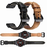 1 pcs Smart Watch Band for Garmin venu 2 Fenix 7/6/5/5 Plus Vivoactive 4 Instinct 2/2 Solar / Solar / Instinct Standard Approach S62 Genuine Leather Smartwatch Strap Luxury Quick Release Leather Loop miniinthebox