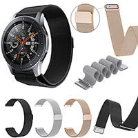 1 pcs Smart Watch Band for Samsung Galaxy Galaxy Watch 4 3 Classic / Huawei Watch / Garmin Watch Band 22mm 20mm 18mm Business Band Metal Band Stainless Steel Business Adjustable Magenitic Solid Color miniinthebox