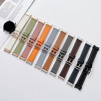 1 pcs Smart Watch Band for Samsung Galaxy Watch 4 40/44mm PU Leather Smartwatch Strap Adjustable Classic Clasp Solo Loop Leather Loop Replacement Wristband miniinthebox