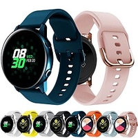 1 pcs Smart Watch Band for Samsung Galaxy Watch 4 Classic Watch 3 Active 2 44mm 42mm 41mm 40mm,  20mm Watch Band Silicone Smartwatch Strap Soft Elastic Breathable Sport Band Classic Buckle Replacement miniinthebox
