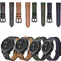 1 pcs Smart Watch Band for Samsung Galaxy Watch 4 Classic Watch 3 Active 2 Gear S3 Frontier 46mm 45mm 44mm 42mm 41mm 40mm,  22mm 20mm Watch Band Leather Loop Genuine Leather Business Classic Clasp miniinthebox