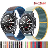1 pcs Smart Watch Band for Samsung Galaxy Watch 4 Classic Watch 3 Active 2 Gear S3 Frontier 46mm 45mm 44mm 42mm 41mm 40mm,  22mm 20mm Watch Band Sport Band Nylon Soft Breathable Solid Color miniinthebox