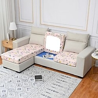 1 Pcs Stretch Sofa Seat Cushion Cover Slipcover Elastic Couch Armchair Loveseat 4 or 3 Seater Floral Printed Soft Durable Washable miniinthebox