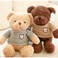 1 pcs Stuffed Animal Plush Toys Plush Dolls Stuffed Animal Plush Toy Bear Teddy Bear Animals Cute Cotton / Polyester Imaginative Play,  Stocking,  Great Birthday Gifts Party Favor Supplies All Kids